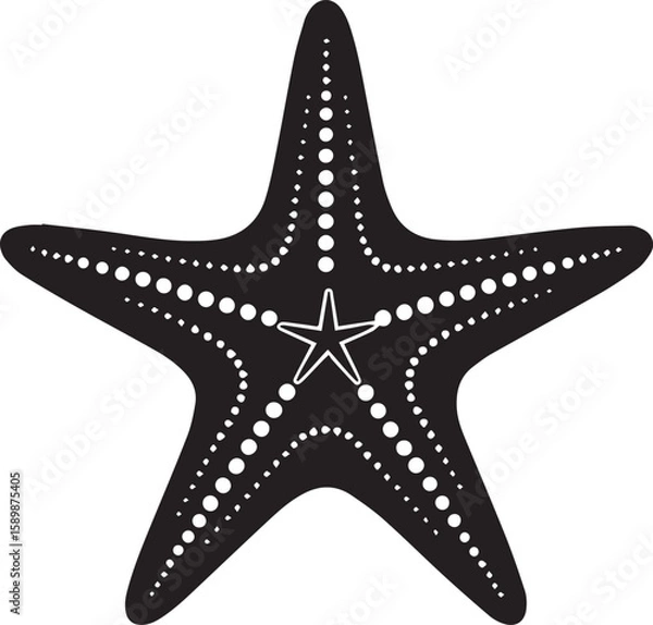Fototapeta star fish icon and vector
