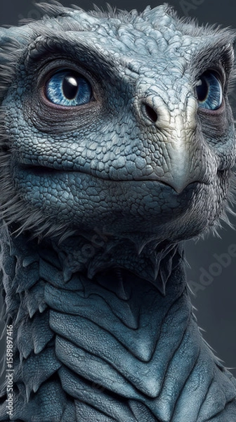 Fototapeta 神話の生き物：細部まで作り込まれたドラゴンの肖像