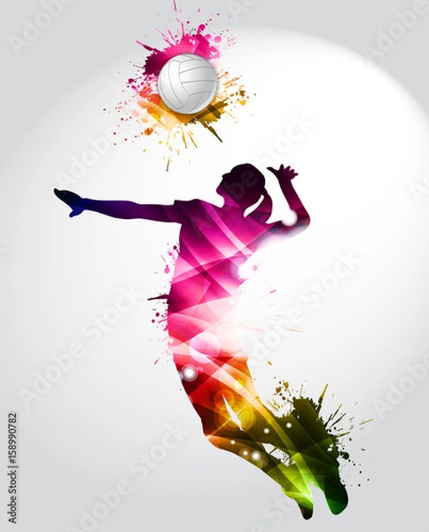 Obraz Siatkówka, gracz, wsad