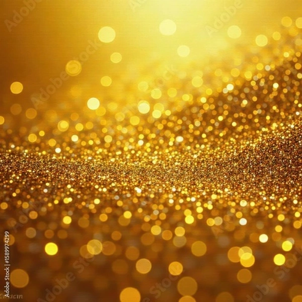 Fototapeta Dense gold glitter, dazzling sparkle effect, elegant design, bright, pattern, sparkle