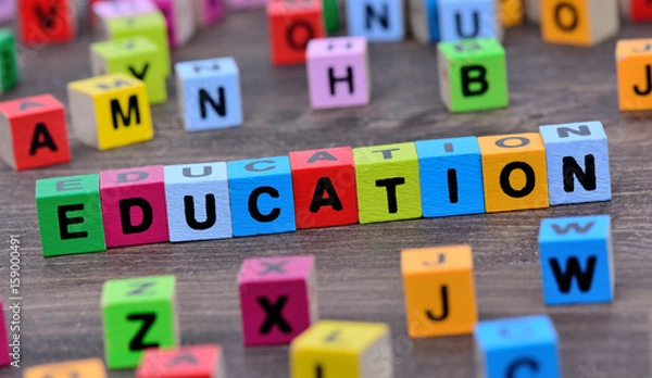 Fototapeta Education word on table