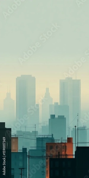 Obraz Golden Wheat Field with Trees Under a Blue Sky