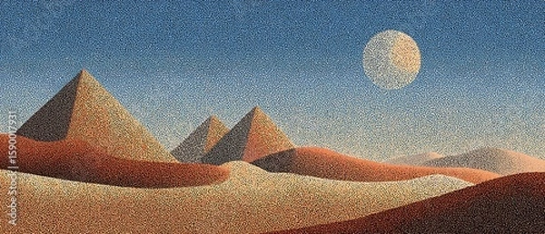 Obraz Golden Wheat Field with Trees Under a Blue Sky