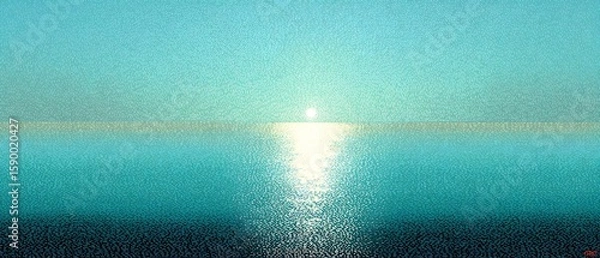 Obraz Golden Wheat Field with Trees Under a Blue Sky