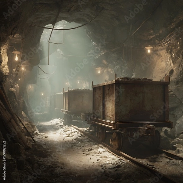 Obraz Golden Wheat Field with Trees Under a Blue Sky