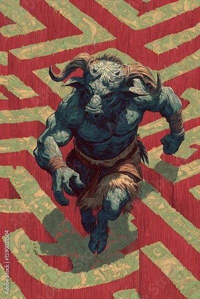 Obraz Golden Wheat Field with Trees Under a Blue Sky