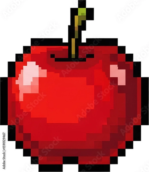 Obraz Pixelated apple , pixel art, apple pixel