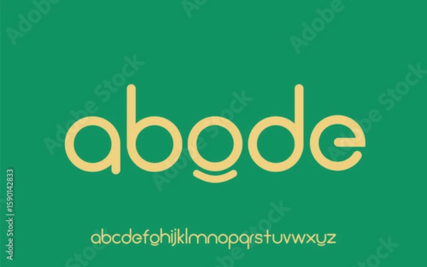 Fototapeta Modern Minimalist Rounded Sans-Serif Font Design for Creative Branding
