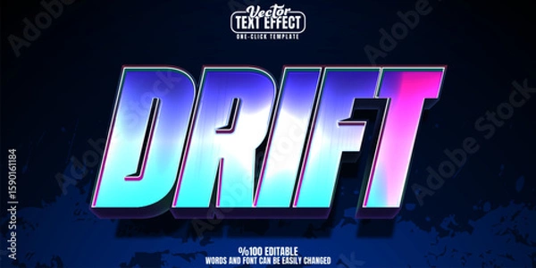 Obraz Drift editable text effect, customizable racing and speed 3d font style