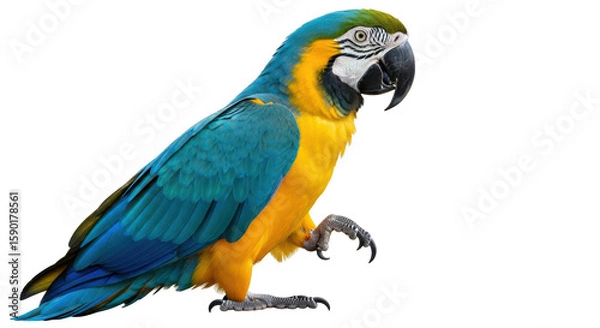 Obraz Isolated Blue and Gold Macaw