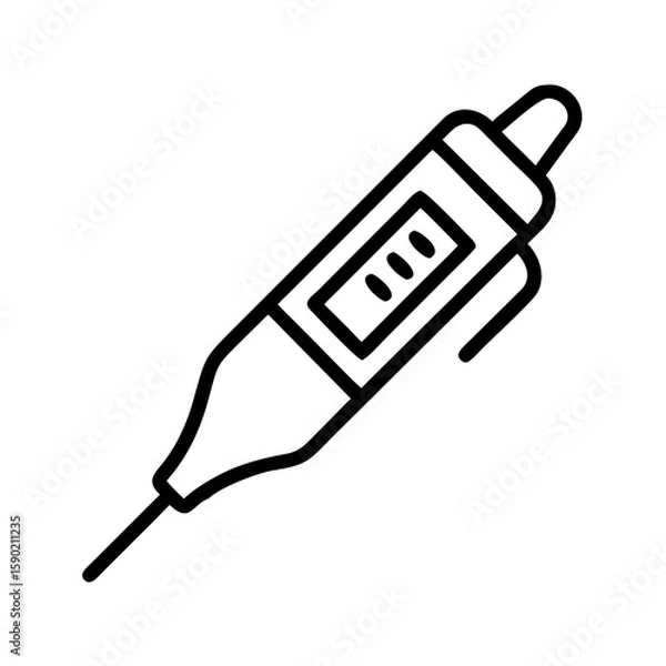 Obraz Voltage detector pen in modern design with sleek lines and features, transparent background, vector, icon  
