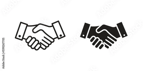 Obraz Shake hands icon vector design. set web icons