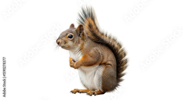Obraz Isolated Squirrel, Cute Animal