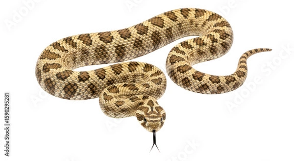 Obraz Isolated snake on white background