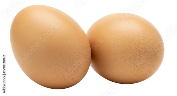 Obraz Isolated Two Brown Eggs