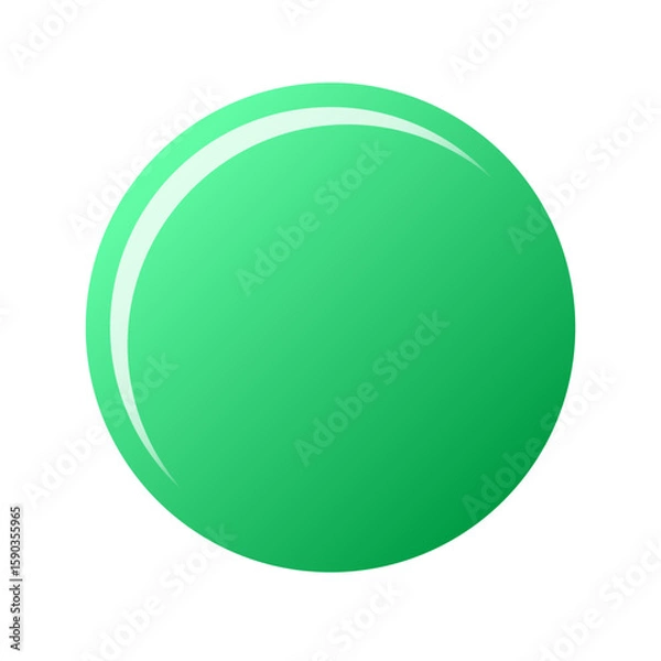 Fototapeta 丸い緑のUIボタン_02