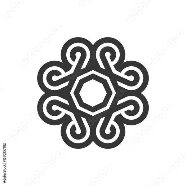 Fototapeta The logo is batik which consists of straight lines, curved lines and circles