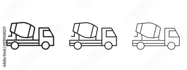 Obraz Cement truck icon for Graphic Design Projects
