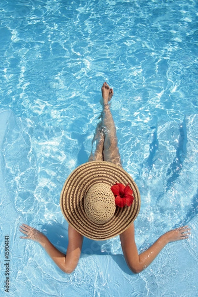 Obraz Mujer en una Piscina