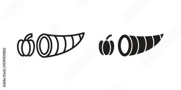 Obraz Cornucopia icon. vector flat and line symbols. Vector Graphics.
