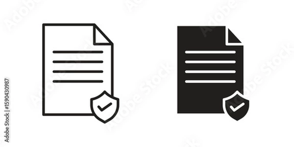 Obraz Contract coverage icon. vector flat and line symbols. Vector Graphics.