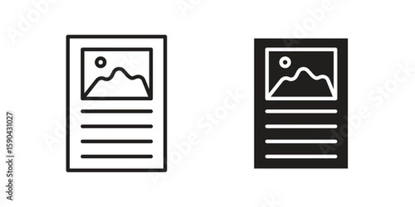 Obraz Content icon. vector flat and line symbols. Vector Graphics.