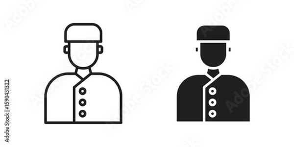 Obraz Concierge icon. vector flat and line symbols. Vector Graphics.