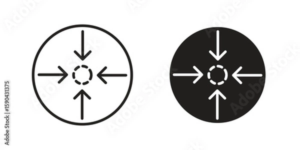 Obraz Compact size icon. vector flat and line symbols. Vector Graphics.