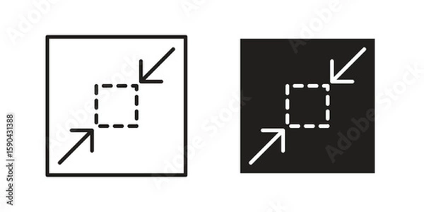 Obraz Compact size icon. vector flat and line symbols. Vector Graphics.