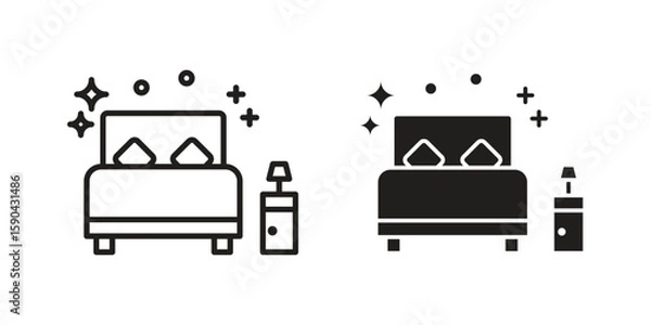 Obraz Clean Room icon. vector flat and line symbols. Vector Graphics.