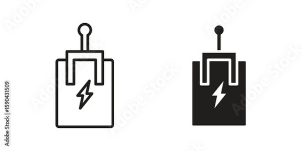 Obraz Circuit Breaker icon. vector flat and line symbols. Vector Graphics.