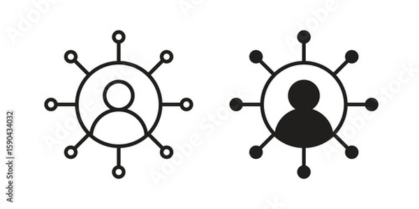 Fototapeta Affiliate marketing icon. vector flat and line symbols. Vector Graphics.