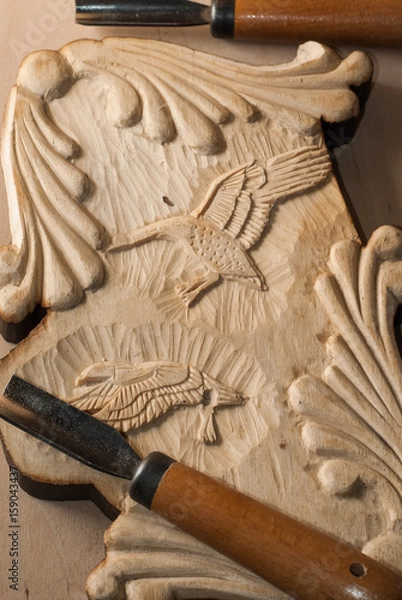Obraz Tools for wood carving.