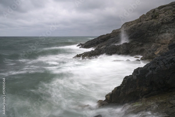 Obraz View of seacoast with cliffs.