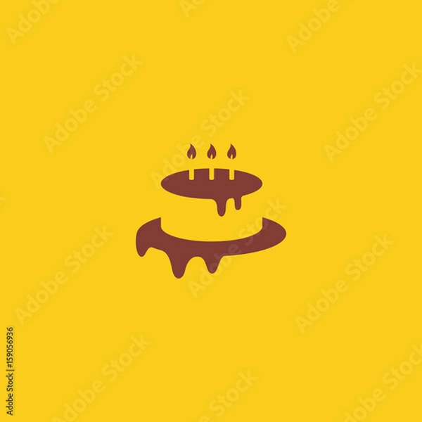 Obraz Birthday cake logo vector