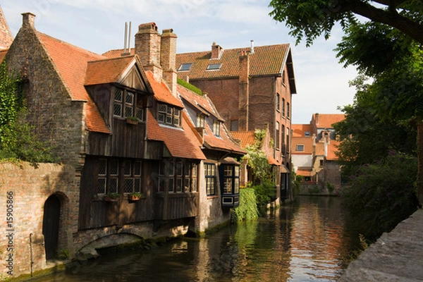 Obraz ancient houses bruges