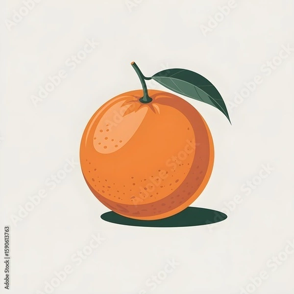 Obraz Orange illustration on a white background 