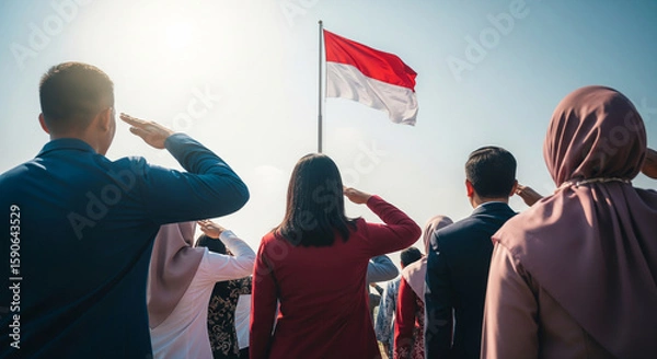 Obraz upacara bendera indonesia