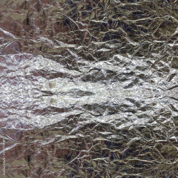 Fototapeta abstract pattern of wrinkle aluminum foil sheet