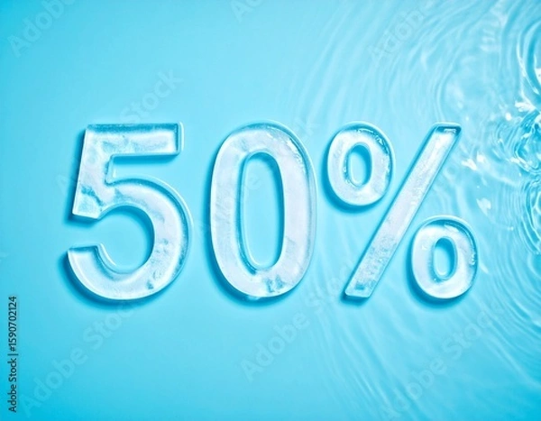 Obraz percent discount on blue background