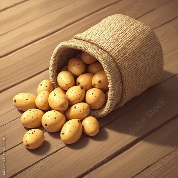 Obraz potatoes in a bag