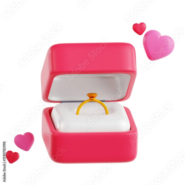 Fototapeta Ring Box 3D Icon