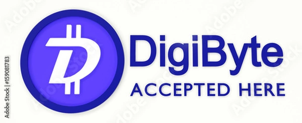 Fototapeta We accept DigiByte.