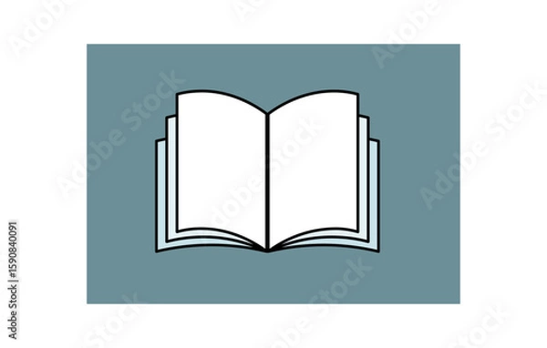Obraz open book vector illustration