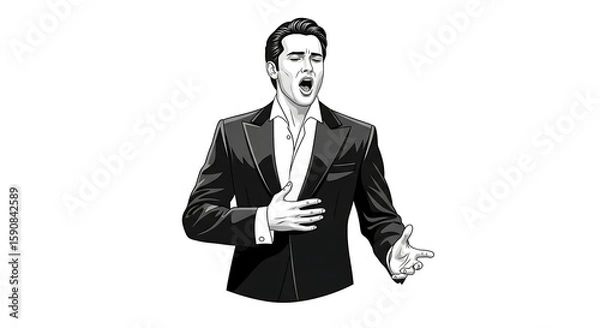 Obraz Dramatic Opera Singer Solo Performance