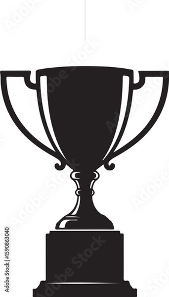 Obraz Silhouette of a Trophy Cup Symbolizing Victory and Achievement in Competition, a Classic Award for Success and Excellence