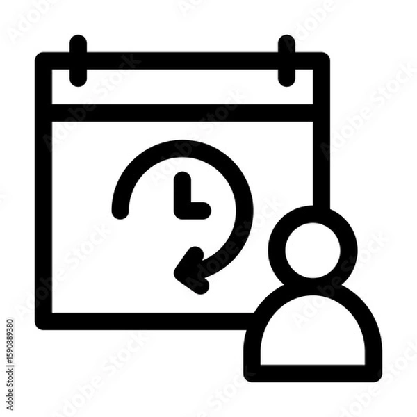 Fototapeta Daily Team Sync Icon, Remote Work Use Case