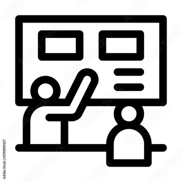 Fototapeta Collaboration Board Icon, Task Management Use Case
