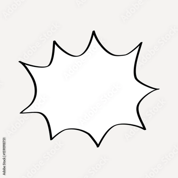 Fototapeta Blank comic speech bubble design. vector