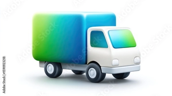 Obraz 3D Delivery Truck Icon